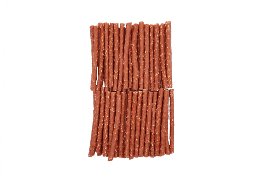 Friandise naturelle pour chien au canard, riche en protéines et facile à mâcher. Une récompense saine et savoureuse pour tous les chiens.