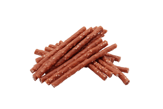 Friandise naturelle pour chien au canard, riche en protéines et facile à mâcher. Une récompense saine et savoureuse pour tous les chiens.