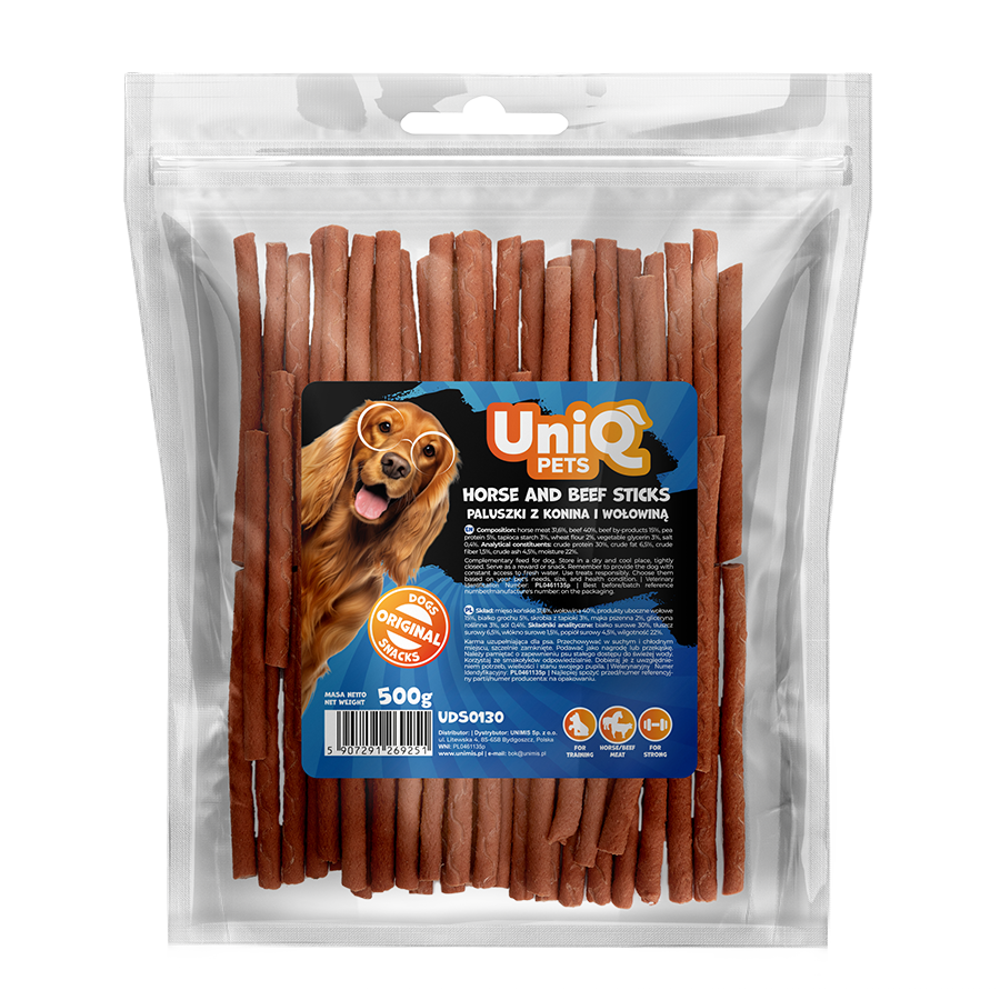 Friandise naturelle pour chien au cheval, riche en protéines et facile à mâcher. Une récompense saine et savoureuse pour tous les chiens.