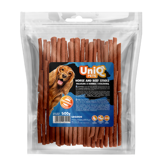 Friandise naturelle pour chien au cheval, riche en protéines et facile à mâcher. Une récompense saine et savoureuse pour tous les chiens.