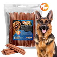 Friandise naturelle pour chien au cheval, riche en protéines et facile à mâcher. Une récompense saine et savoureuse pour tous les chiens.