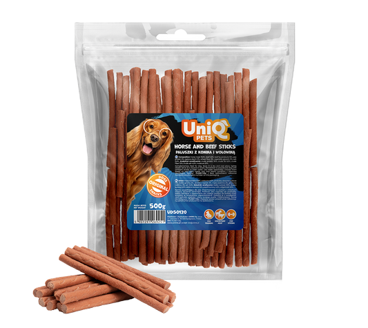 Friandise naturelle pour chien au cheval, riche en protéines et facile à mâcher. Une récompense saine et savoureuse pour tous les chiens.