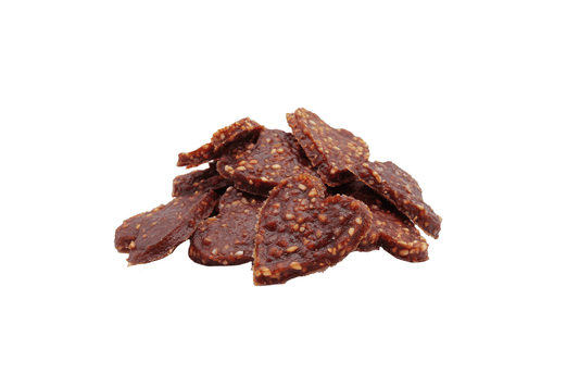 Friandise naturelle pour chien, riches en protéines et faites avec de vraies viandes.lapin, cheval, agneau, boeuf, poisson